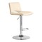 Armen Living Thierry Adjustable Swivel Cream Faux Leather with Walnut Back and Chrome Bar Stool LCTHBAWACR - alternate 1